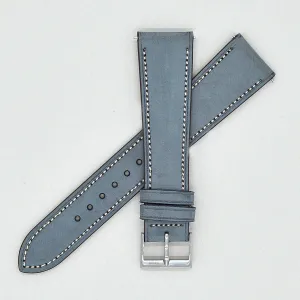 BLUE GRAY NUBUCK CALF STANDARD STRAP