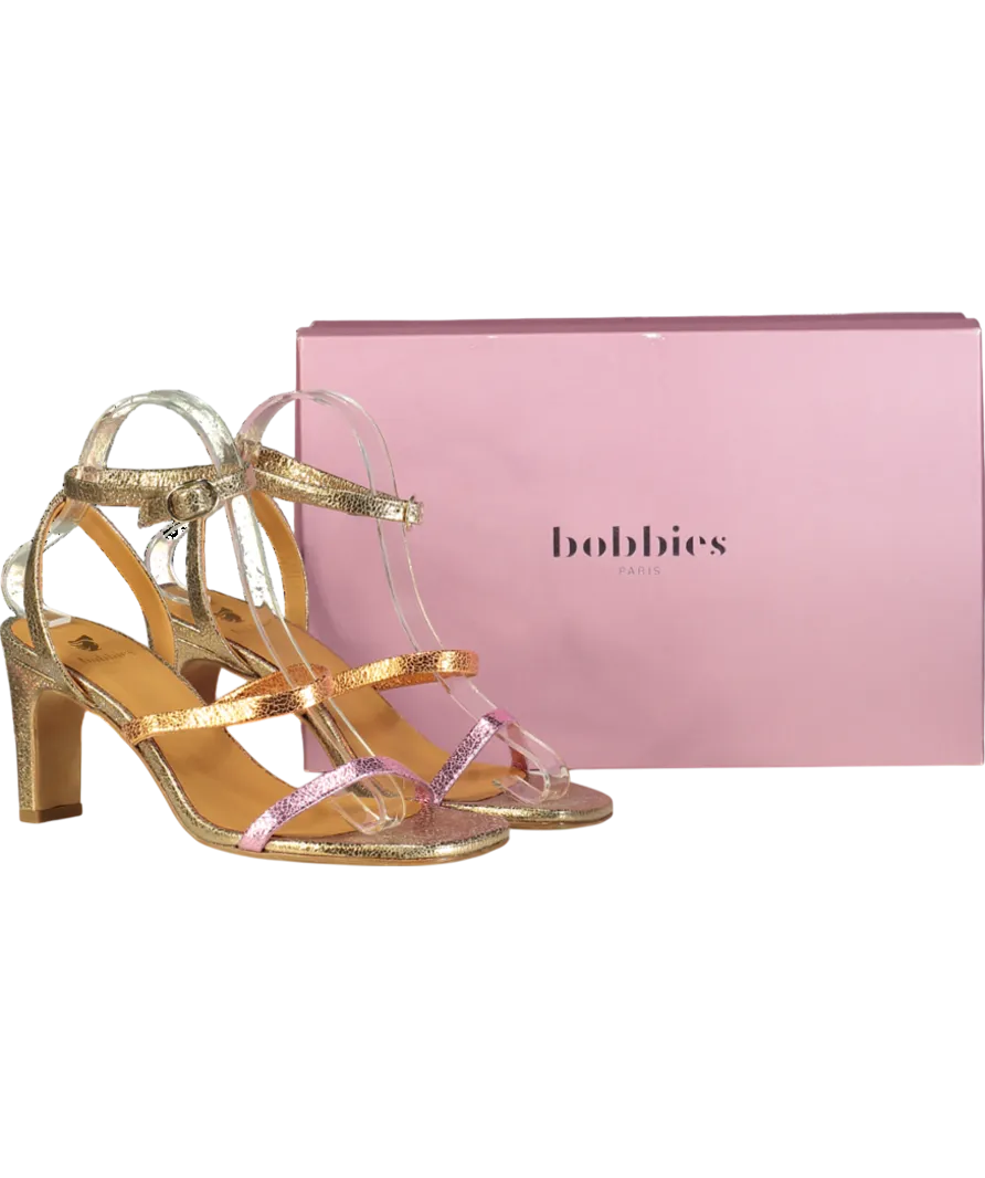 Bobbie's Metallic Casey Crinkle Candy Wrappers Sandals UK 6 EU 39 👠
