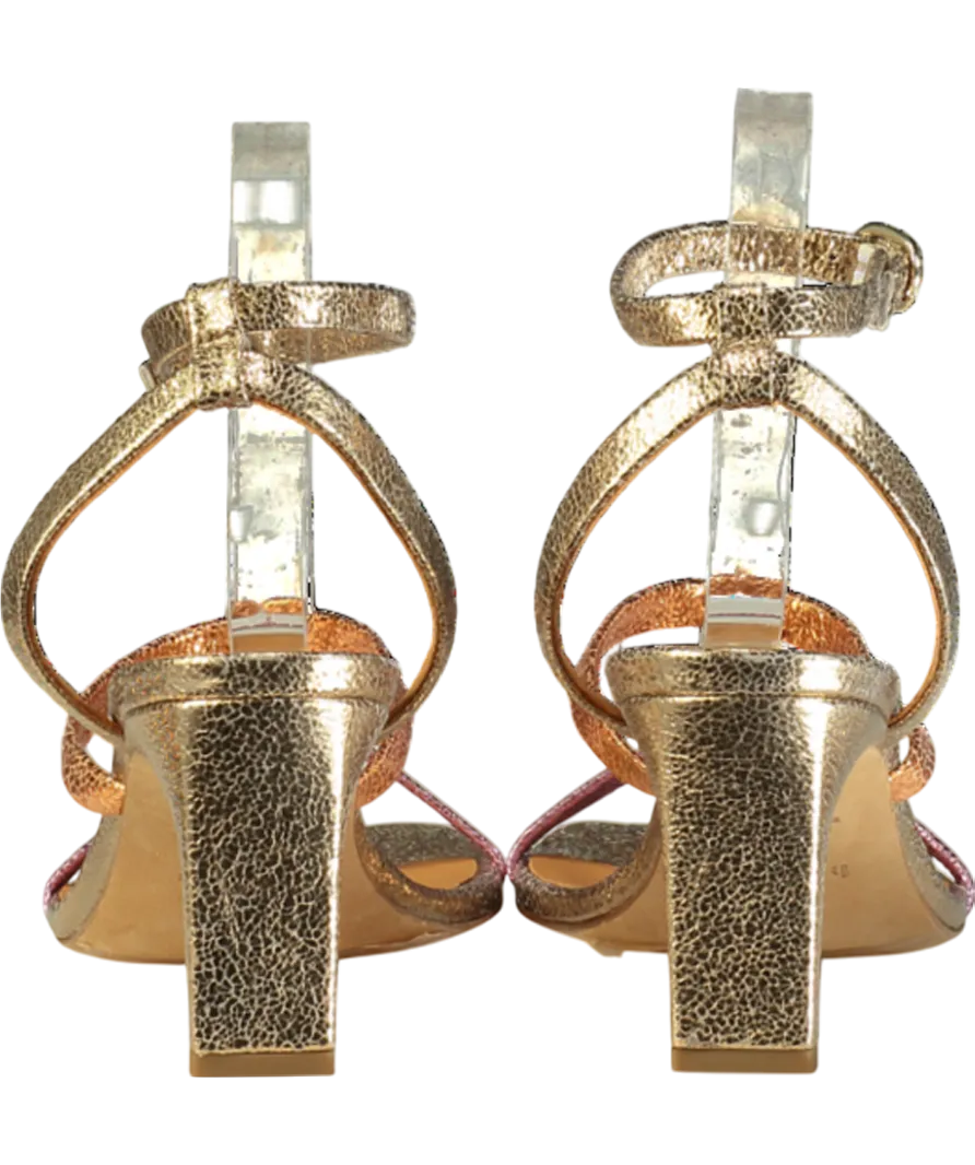 Bobbie's Metallic Casey Crinkle Candy Wrappers Sandals UK 6 EU 39 👠