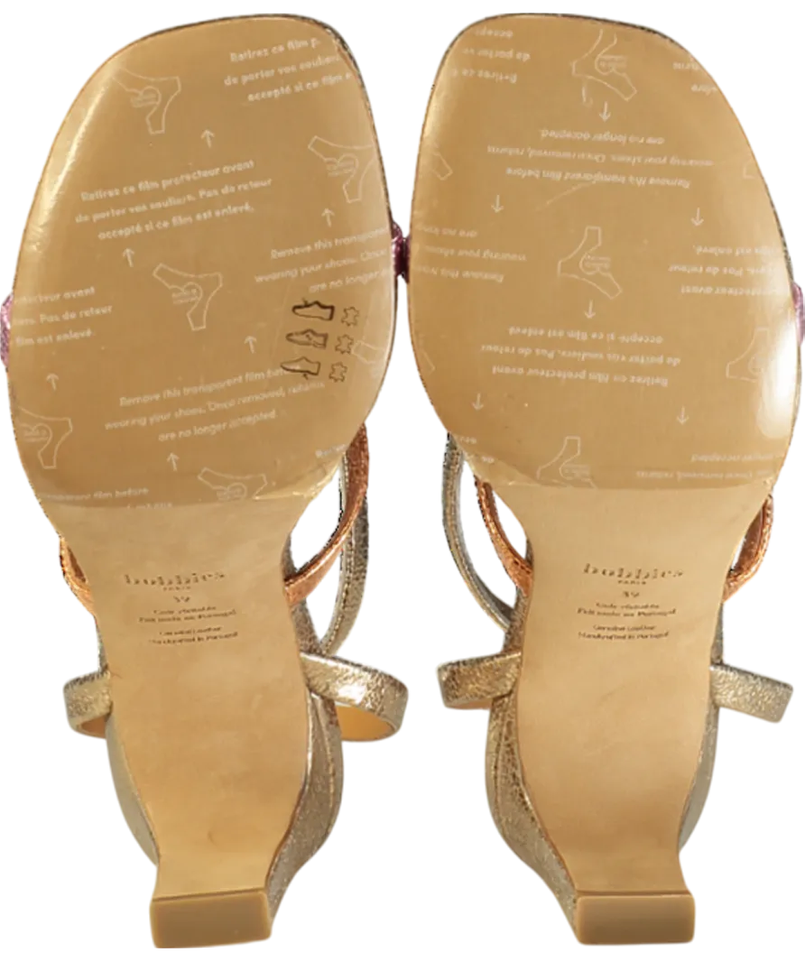 Bobbie's Metallic Casey Crinkle Candy Wrappers Sandals UK 6 EU 39 👠