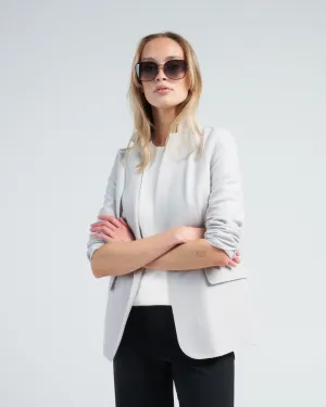 boiled wool blazer - chantilly