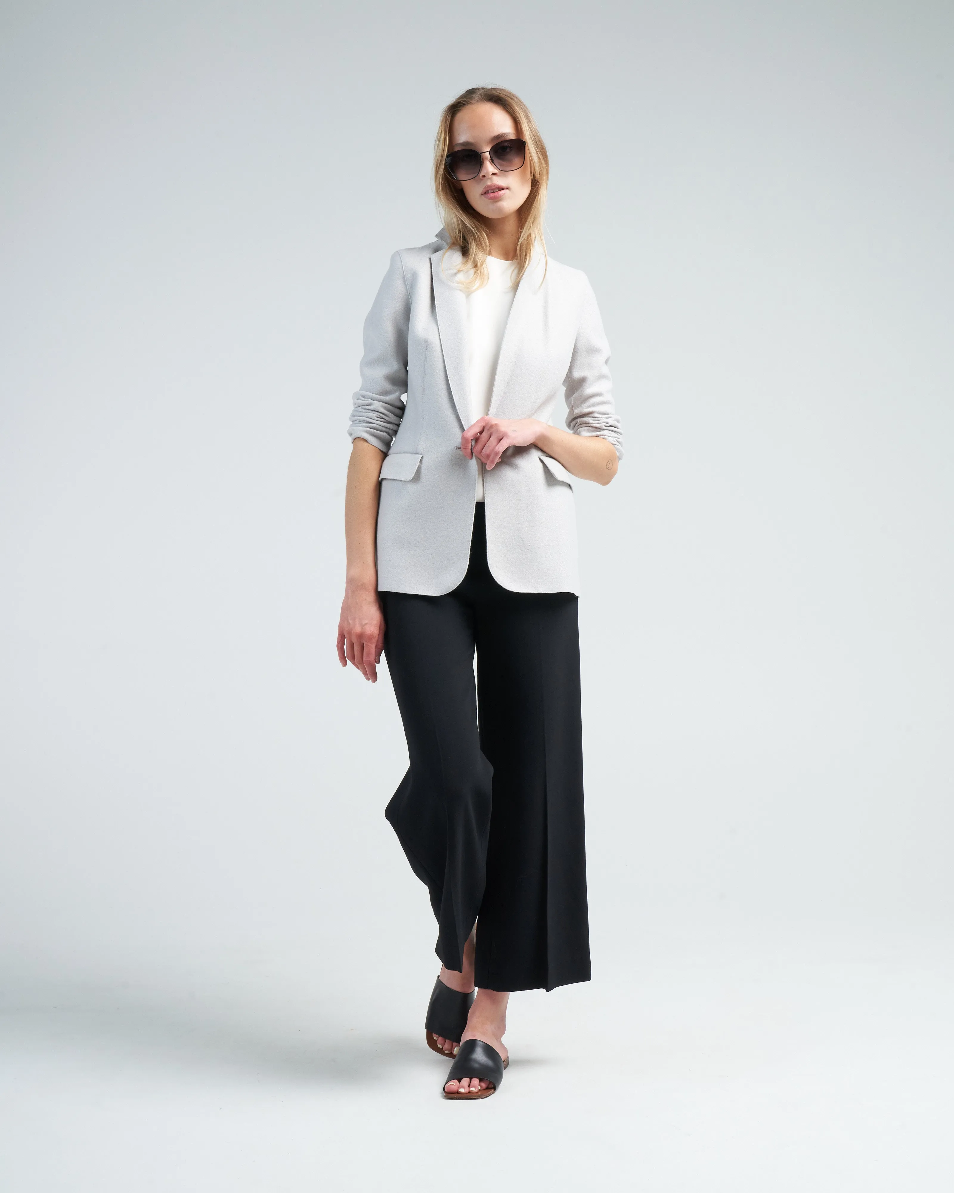 boiled wool blazer - chantilly