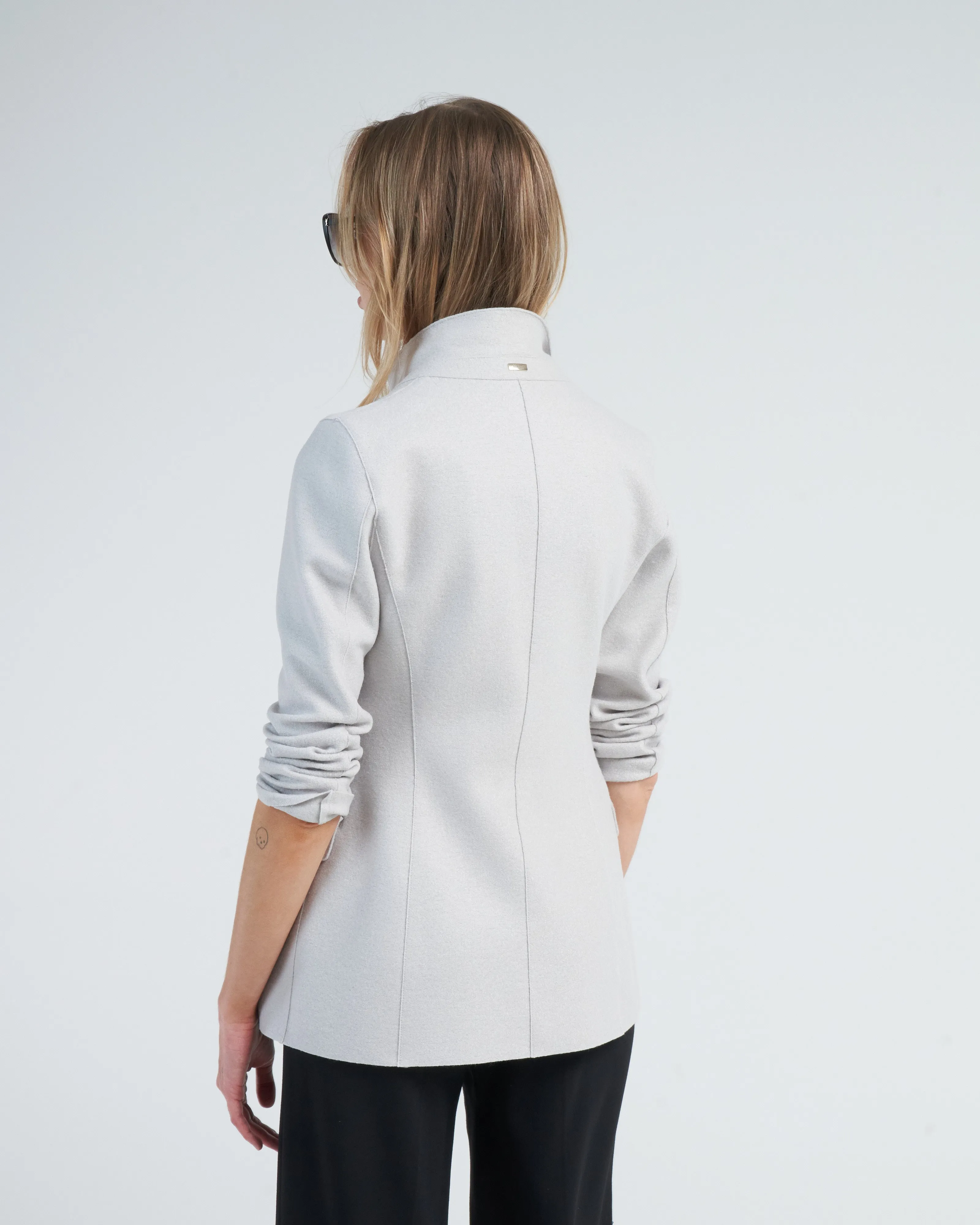 boiled wool blazer - chantilly