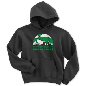 Boston Basketball Skyline Youth Hoodie