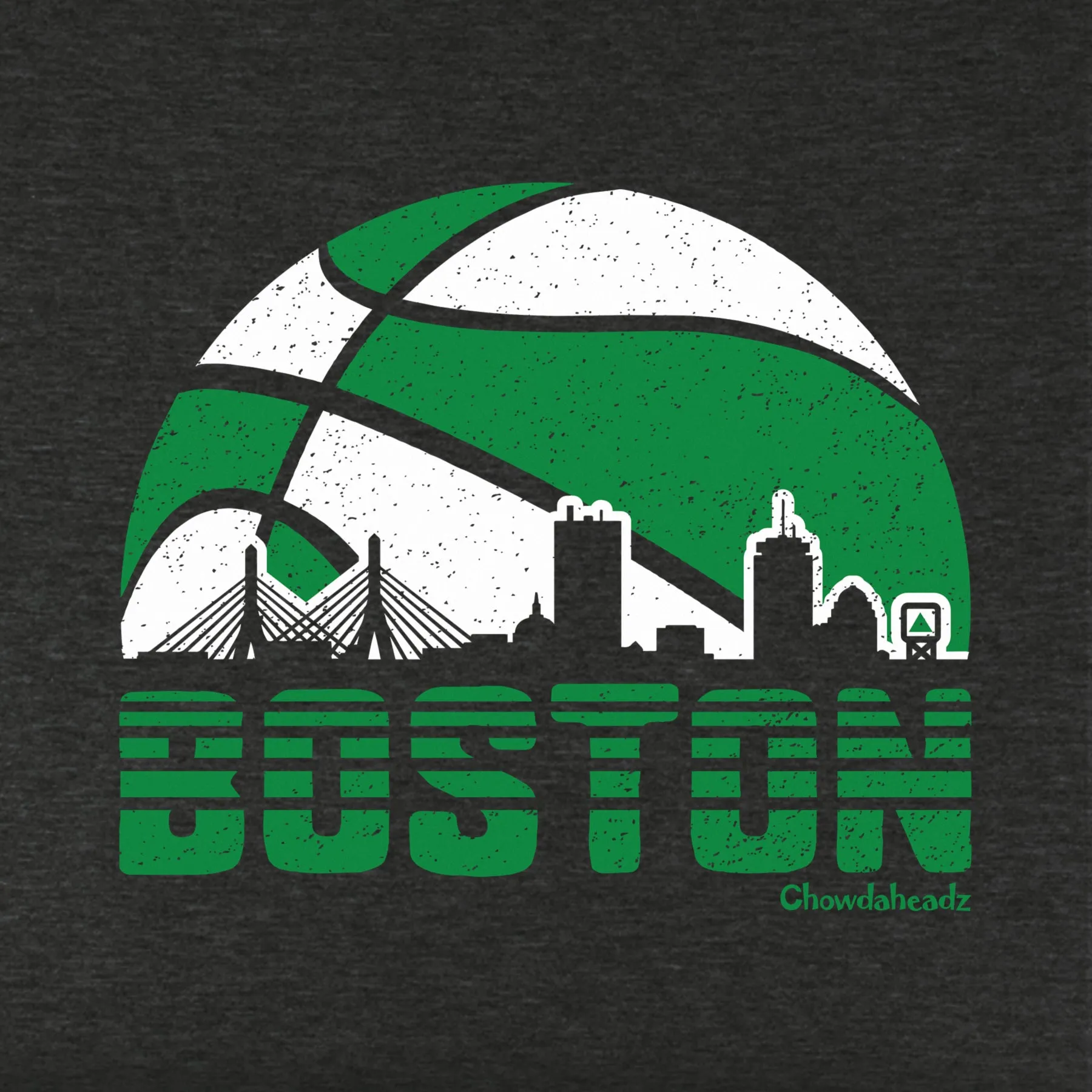 Boston Basketball Skyline Youth Hoodie
