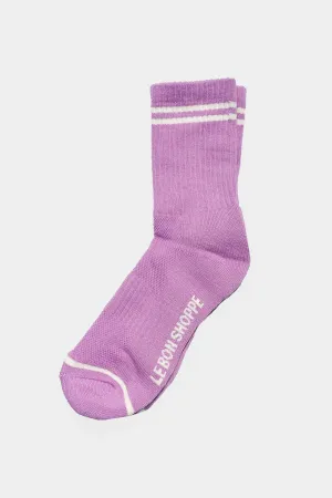 Boyfriend Socks in Grape
