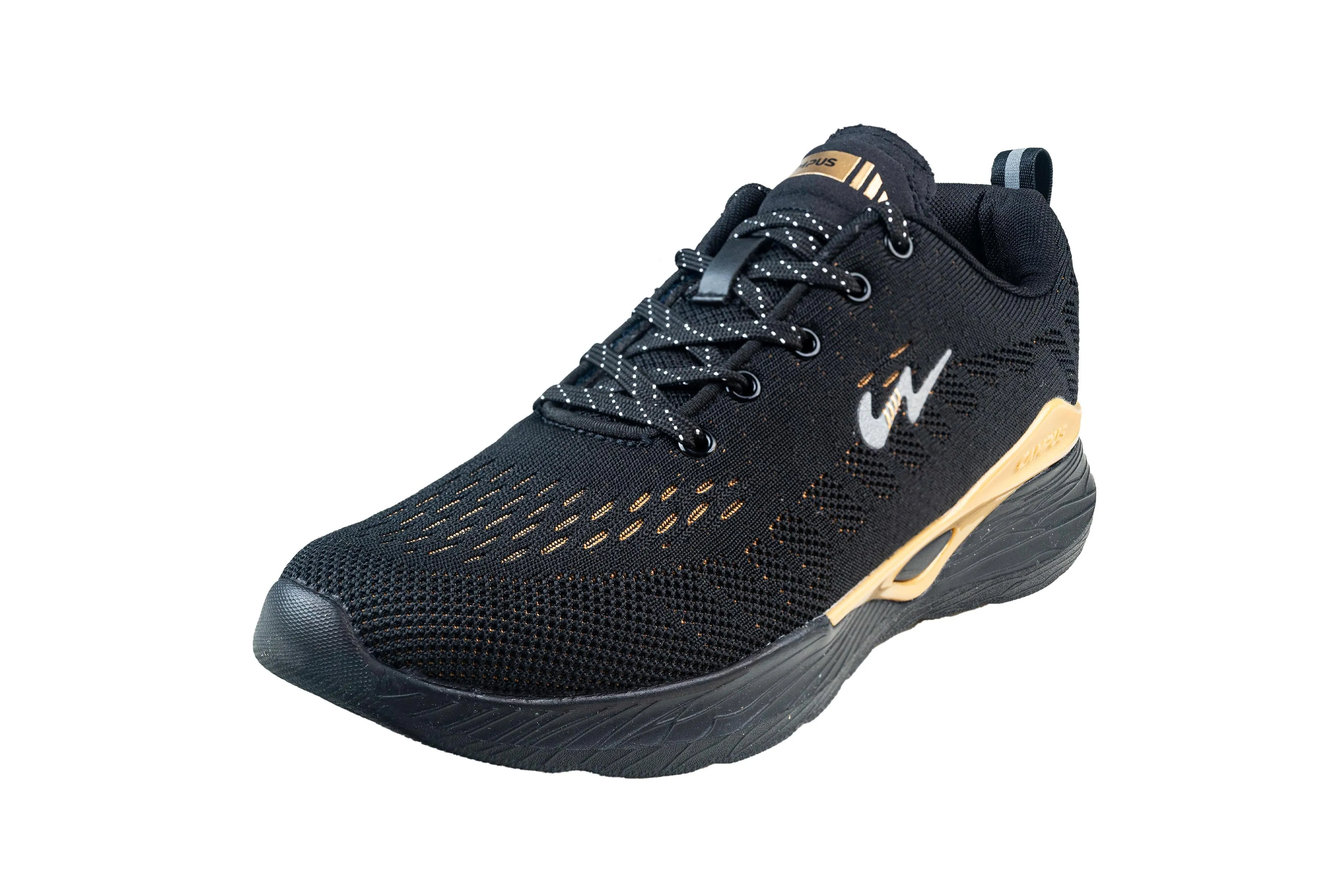 Campus Black / Golden Gents Sports Shoe