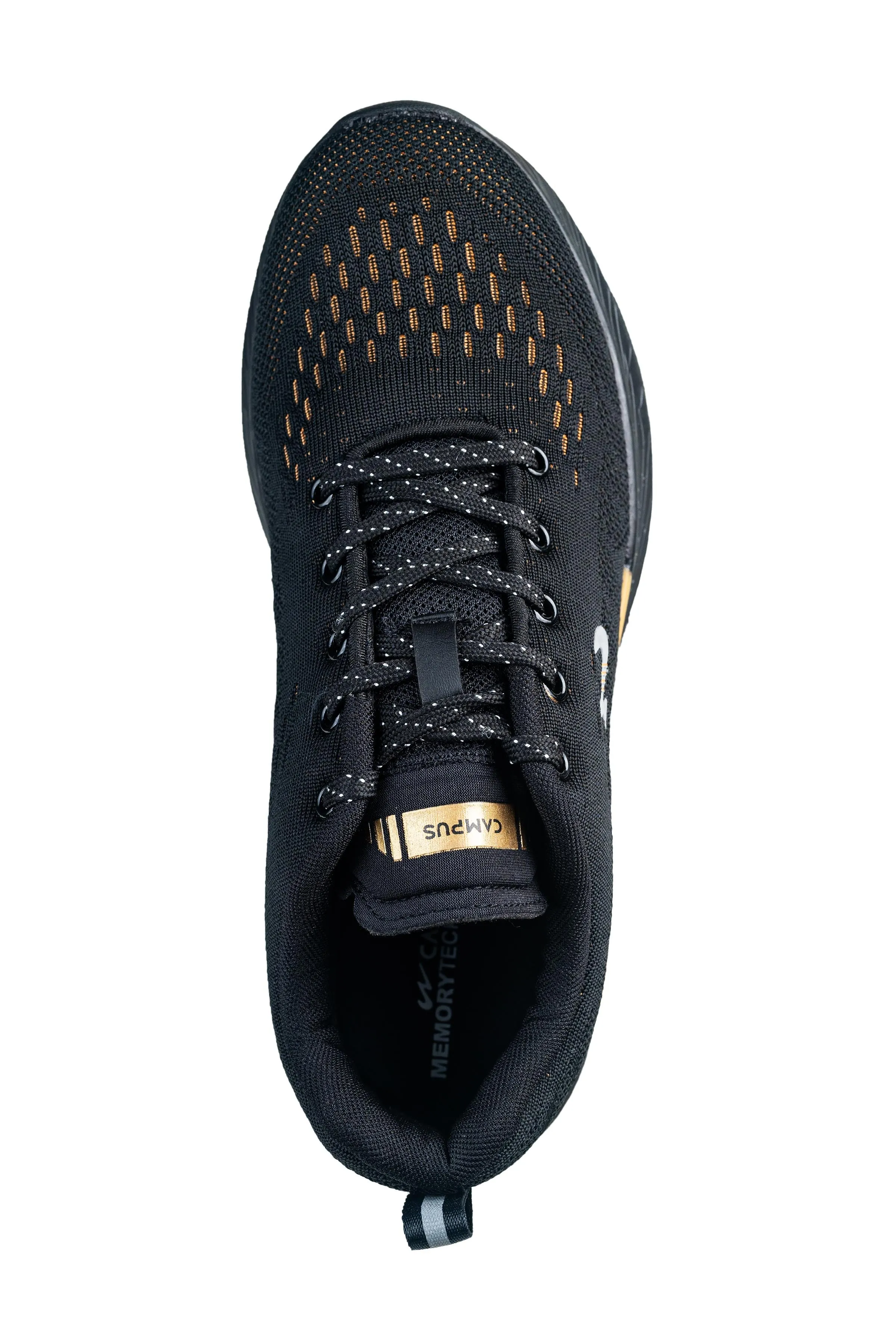 Campus Black / Golden Gents Sports Shoe