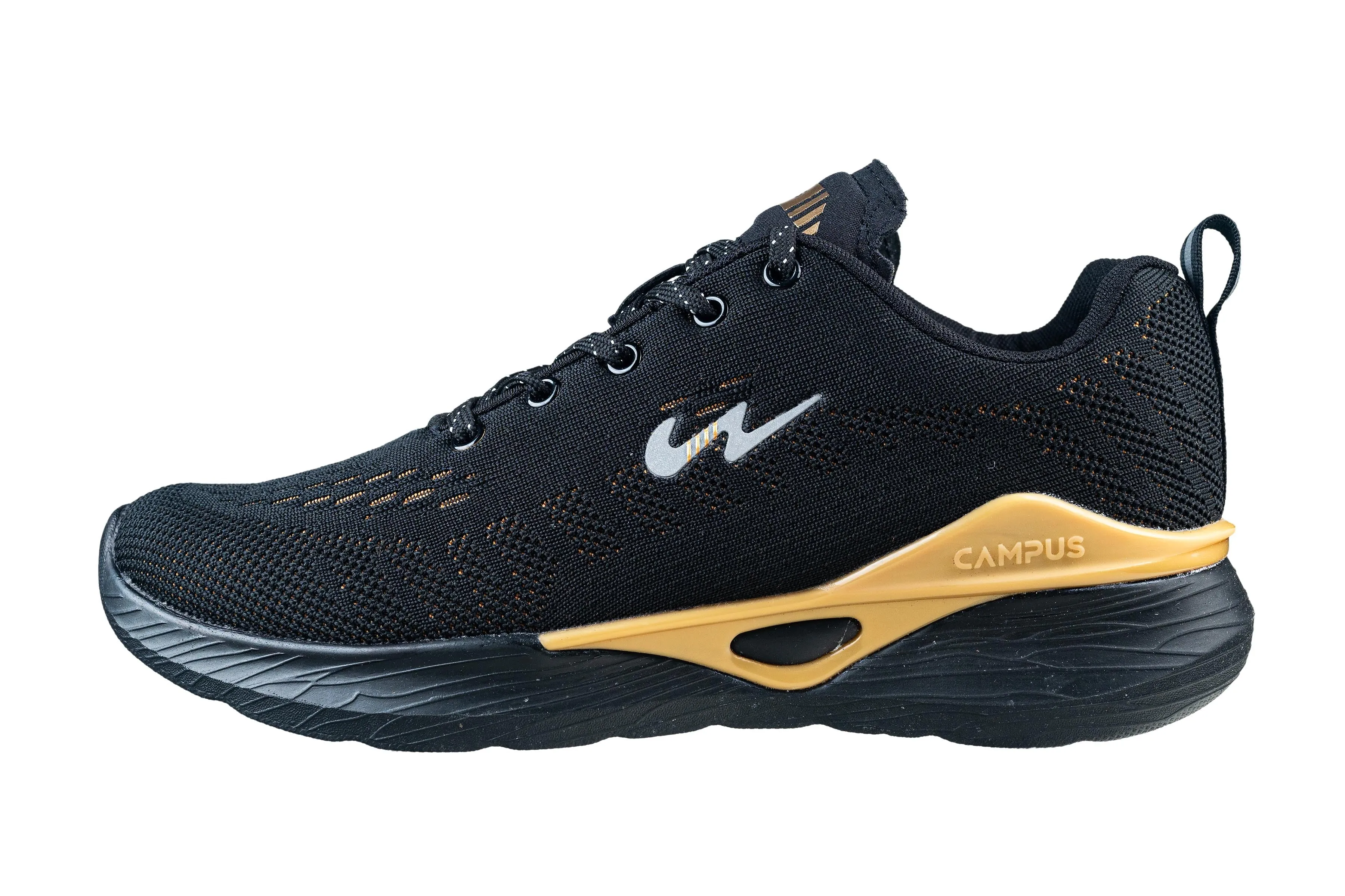 Campus Black / Golden Gents Sports Shoe