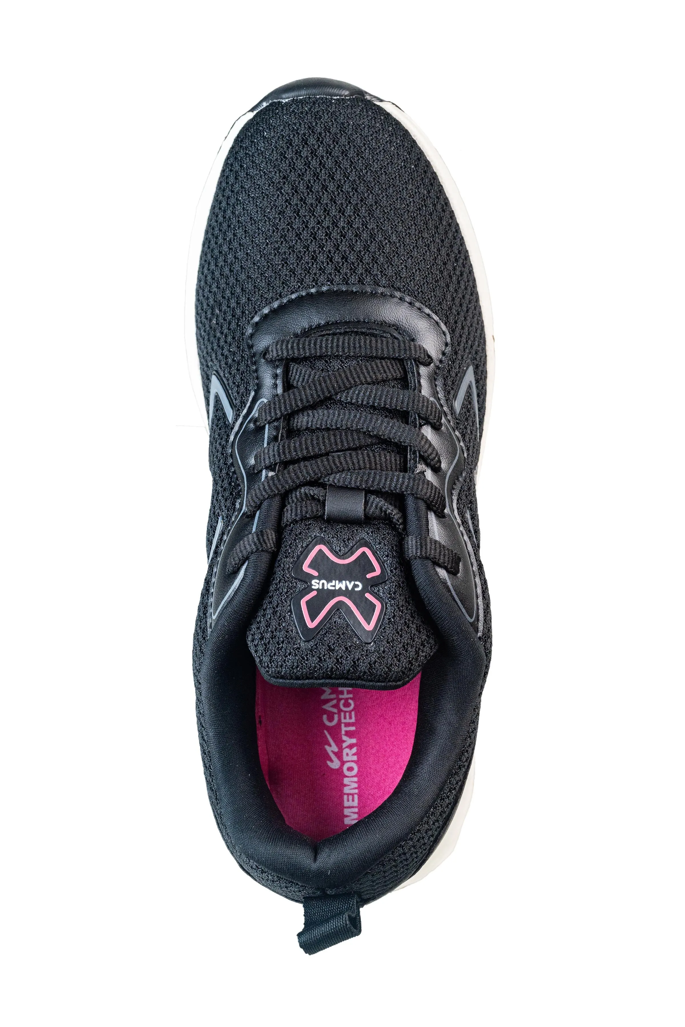 Campus Ladies Black / Rani Sports Shoe