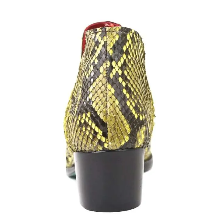 Carmen Women's Yellow Python Leather Boot