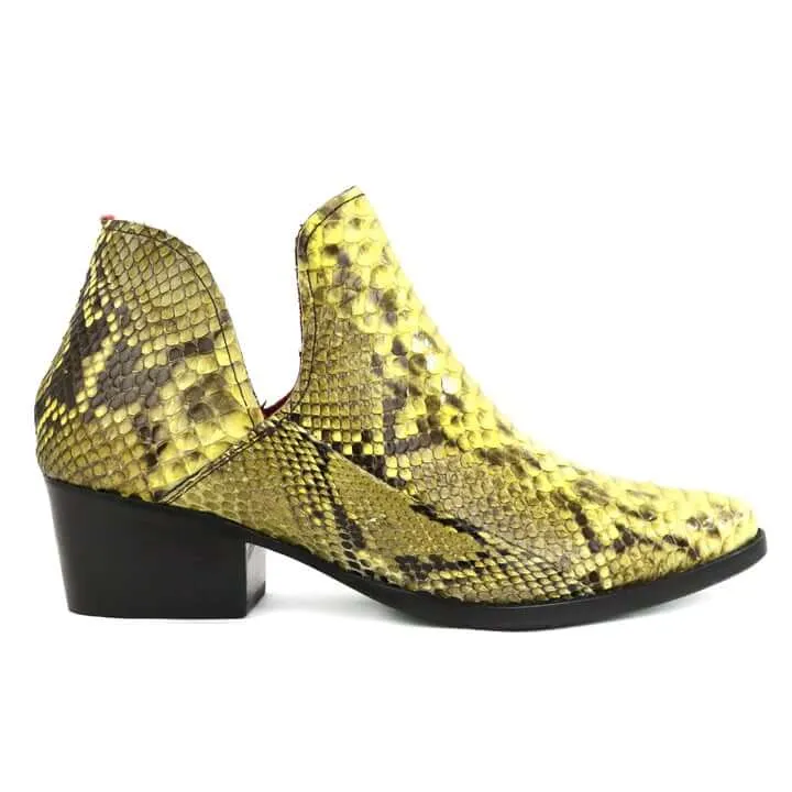 Carmen Women's Yellow Python Leather Boot