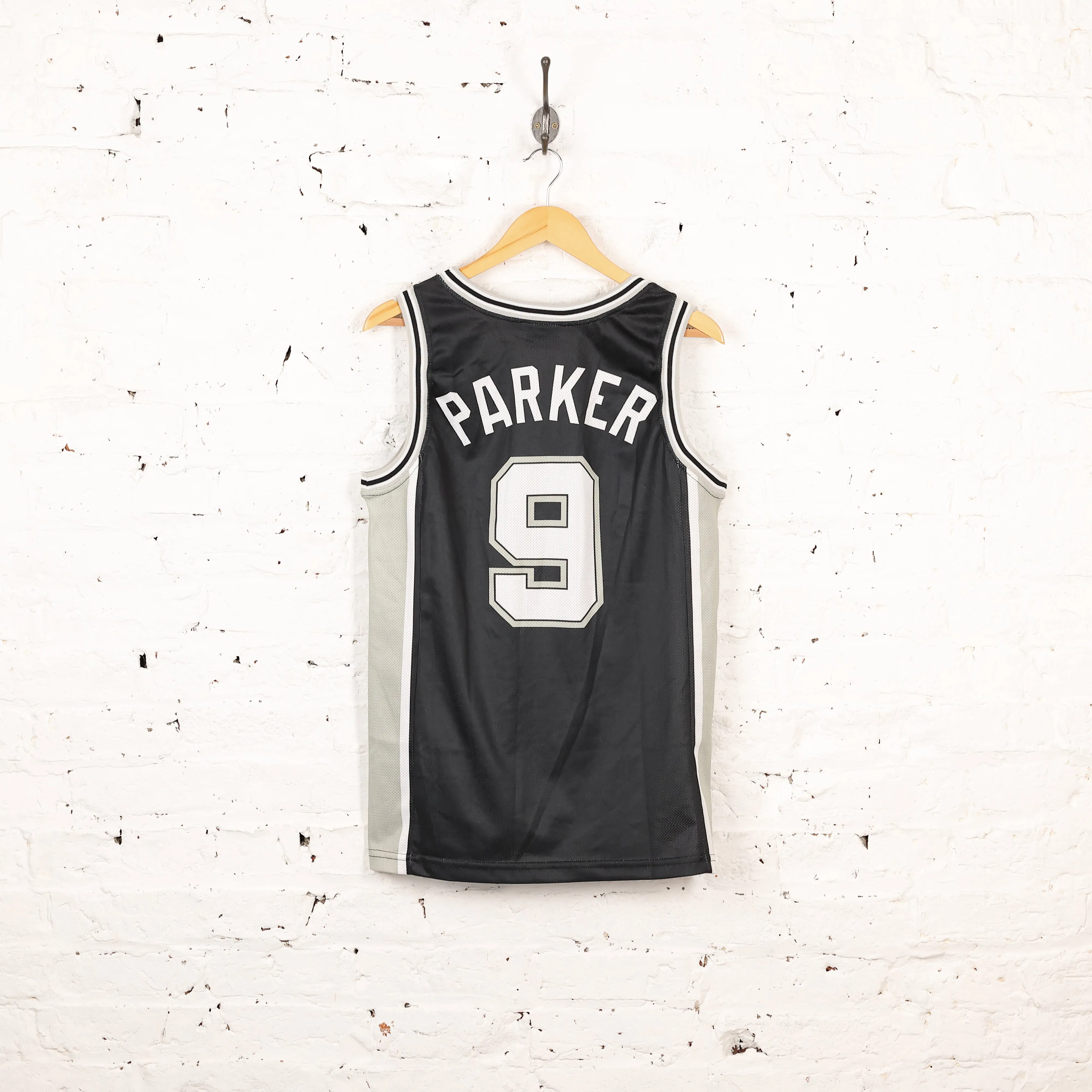 Champion San Antonio Spurs Parker Basketball Jersey - Black - S