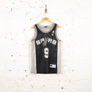 Champion San Antonio Spurs Parker Basketball Jersey - Black - S