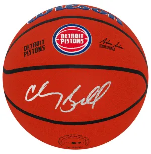 Chauncey Billups Signed Pistons Logo Wilson NBA Basketball - (SCHWARTZ COA)
