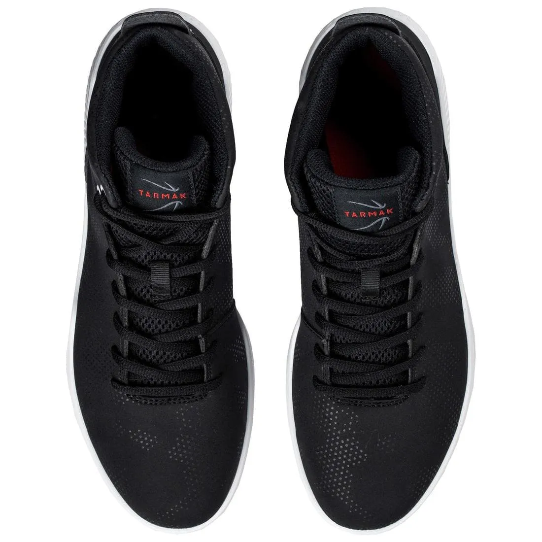 CHAUSSURES DE BASKETBALL TIGE HAUTE HOMME/FEMME DÉBUTANT - PROTECT 100 NOIR