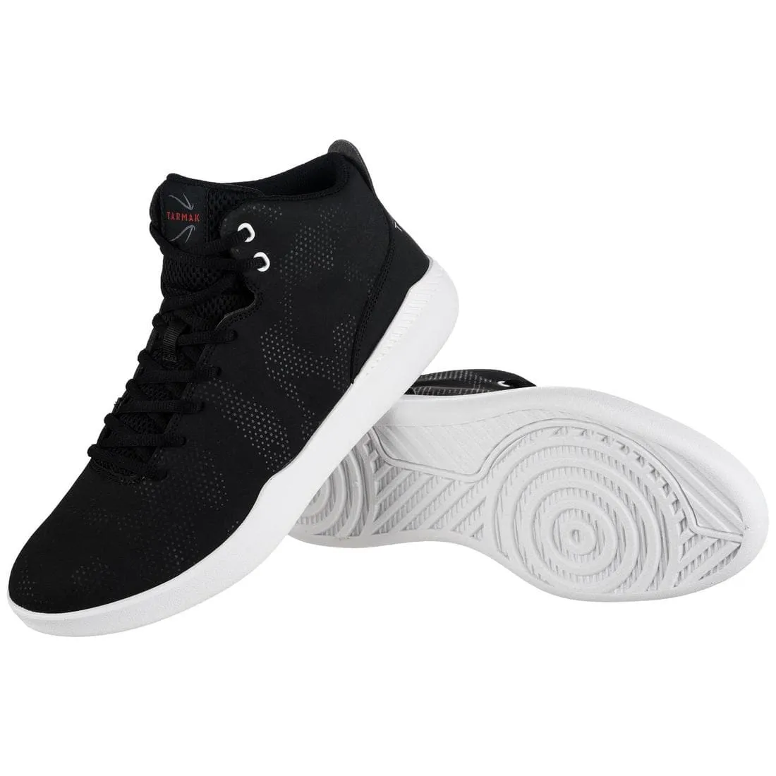 CHAUSSURES DE BASKETBALL TIGE HAUTE HOMME/FEMME DÉBUTANT - PROTECT 100 NOIR