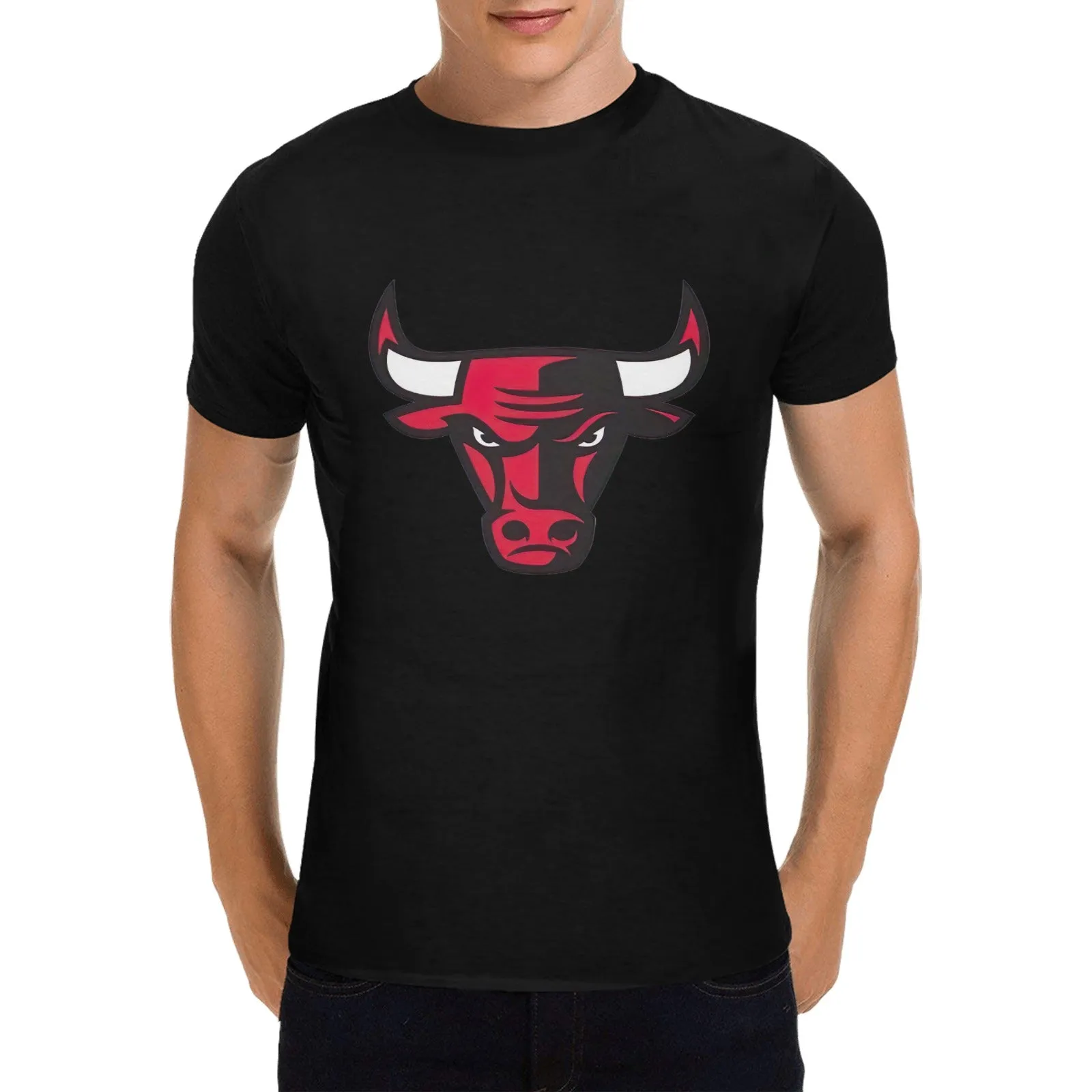 Chicago Bulls 23 Jordan Logo Men's T-shirt 100% Cotton