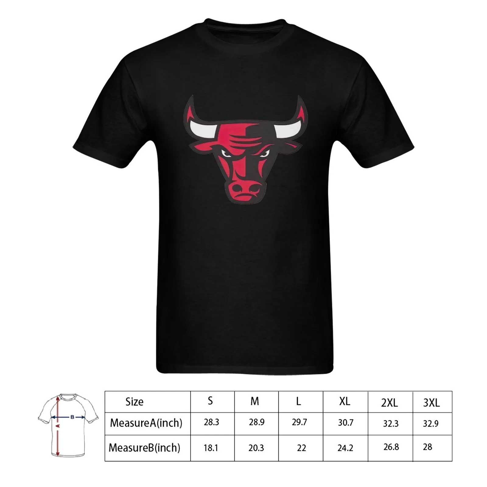 Chicago Bulls 23 Jordan Logo Men's T-shirt 100% Cotton