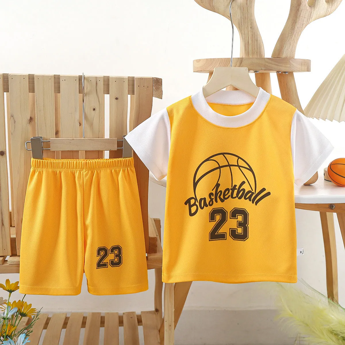 Children's Basketball Wear Boys And Girls Summer Quick-drying Mesh Suit