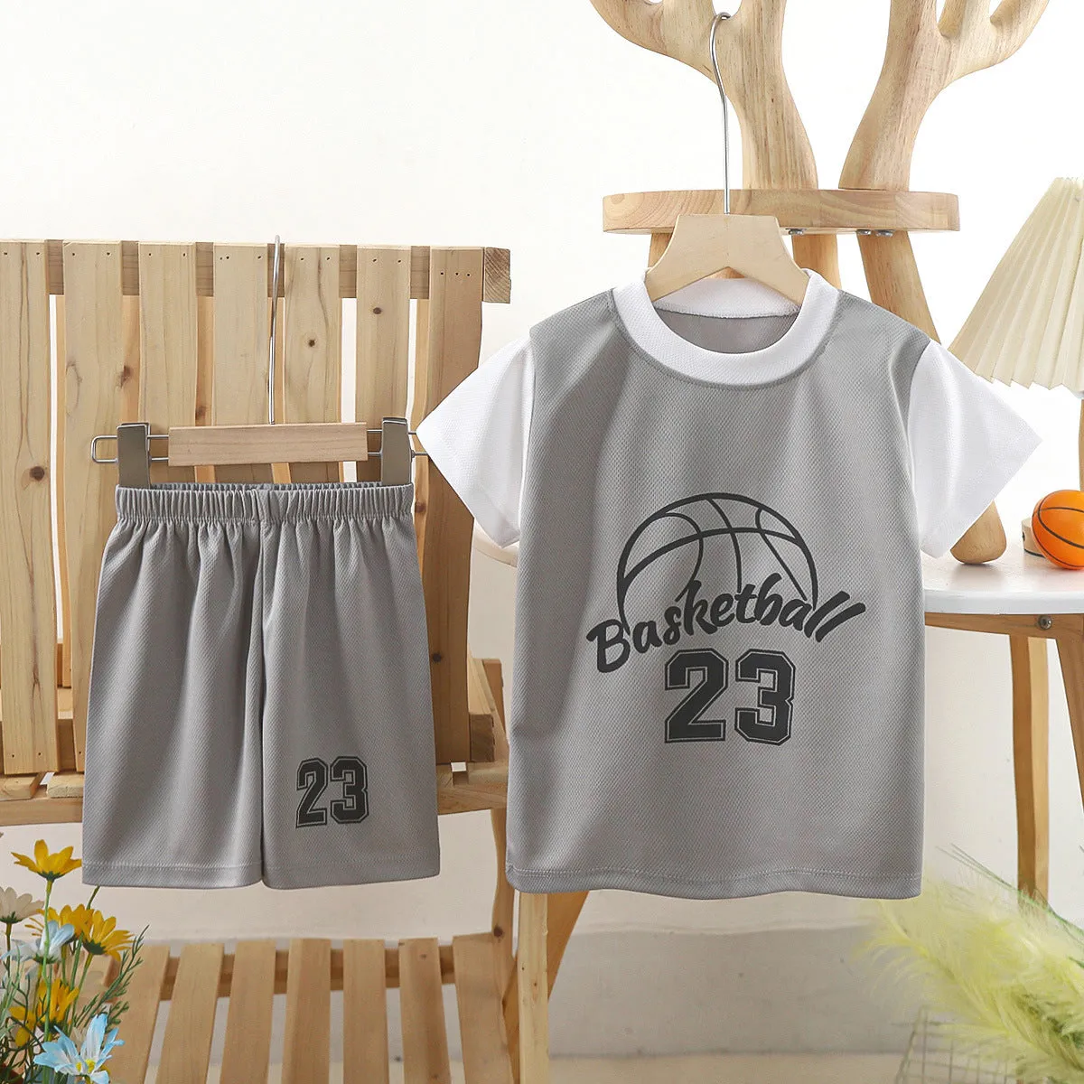 Children's Basketball Wear Boys And Girls Summer Quick-drying Mesh Suit