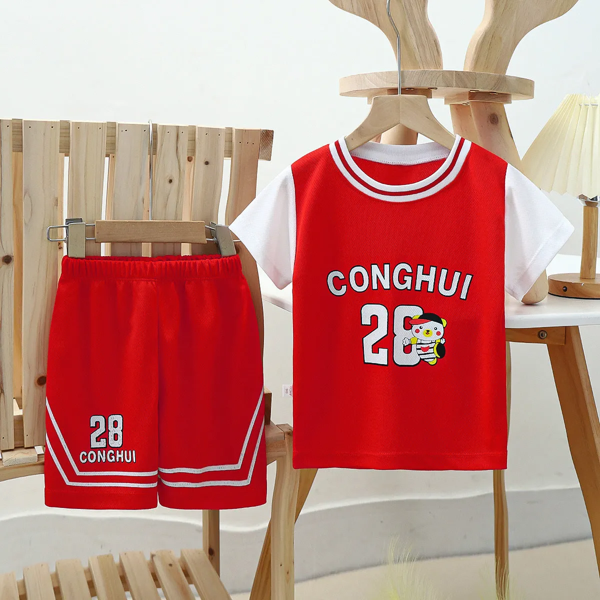Children's Basketball Wear Boys And Girls Summer Quick-drying Mesh Suit