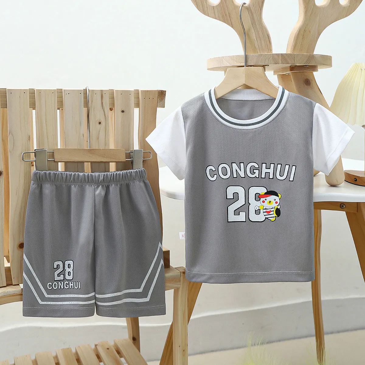 Children's Basketball Wear Boys And Girls Summer Quick-drying Mesh Suit