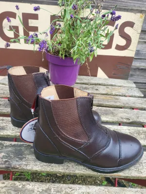 Children's Zip up Brown Leather Firefoot Jodhpur Boots, Size 13 Great Value, New With Tags