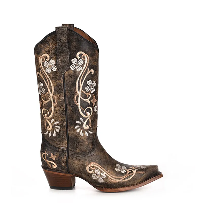 Circle G Ladies Floral Embroidered Boot | L5175