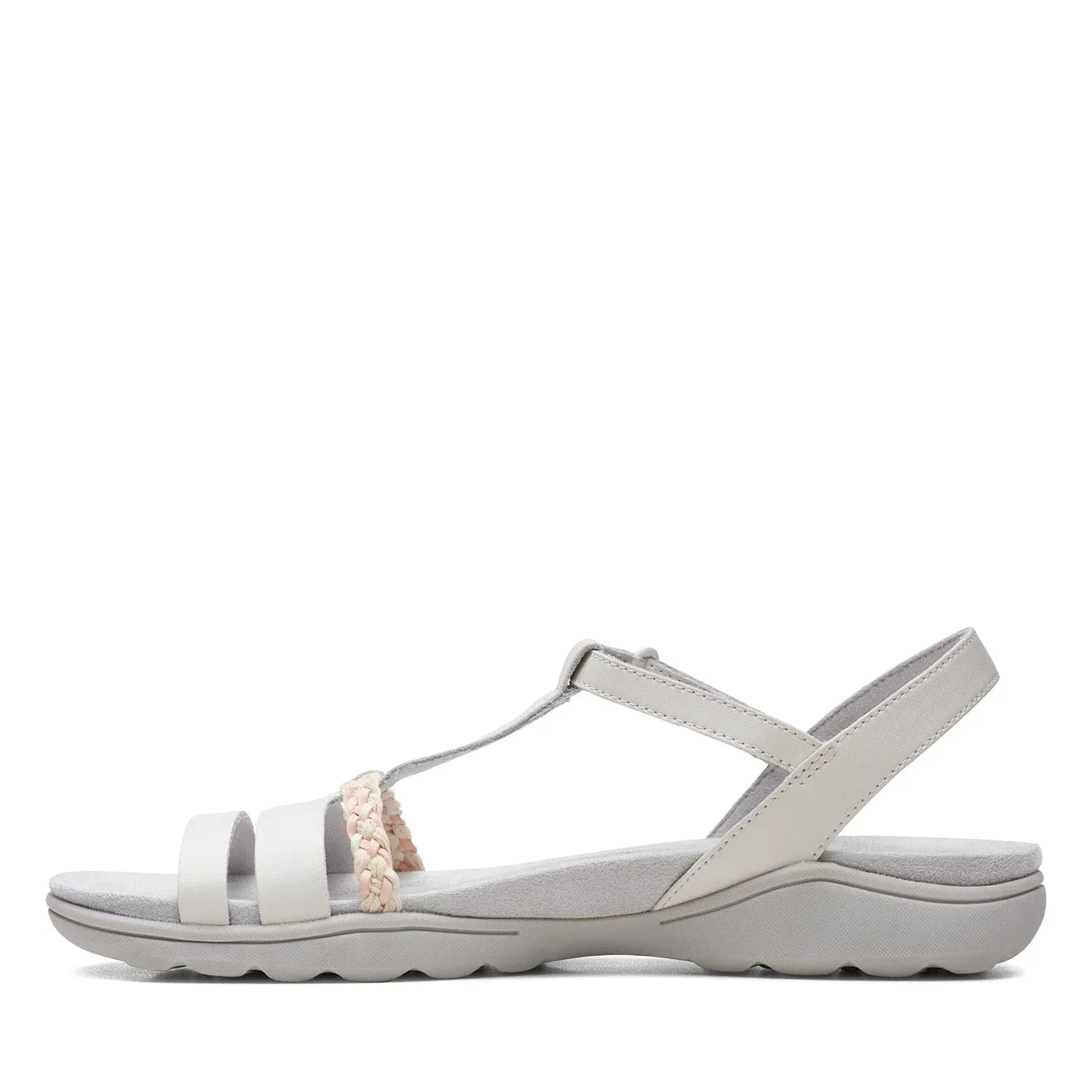 Clarks Amanda Tealite - Sandals - White Leather - 261711265 - E Width (Wide Fit)