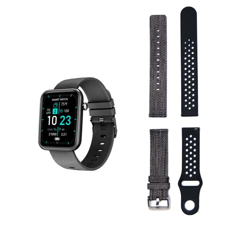 Color: BLACK - Advanced Smartwatch With Three Bands And Wellness   Activity Trac