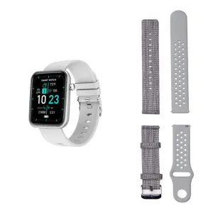 Color: GRAY - Advanced Smartwatch With Three Bands And Wellness   Activity Track