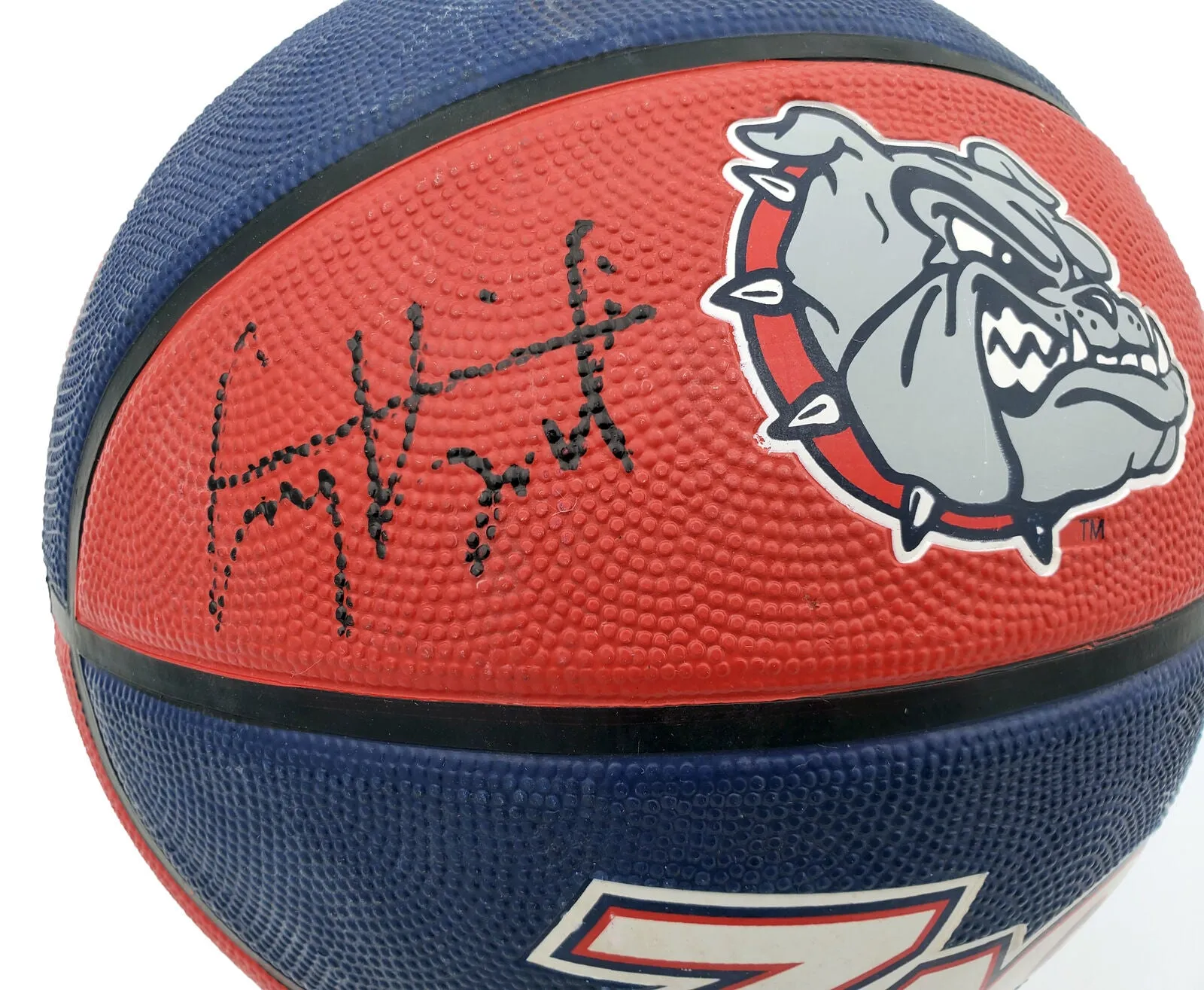 COREY KISPERT AUTO GONZAGA BULLDOGS LOGO RUBBER BASKETBALL MCS HOLO 194800