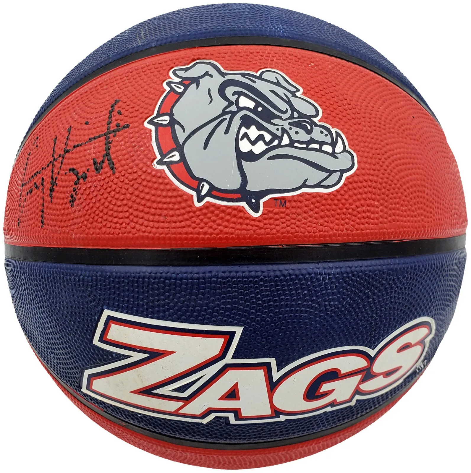COREY KISPERT AUTO GONZAGA BULLDOGS LOGO RUBBER BASKETBALL MCS HOLO 194800