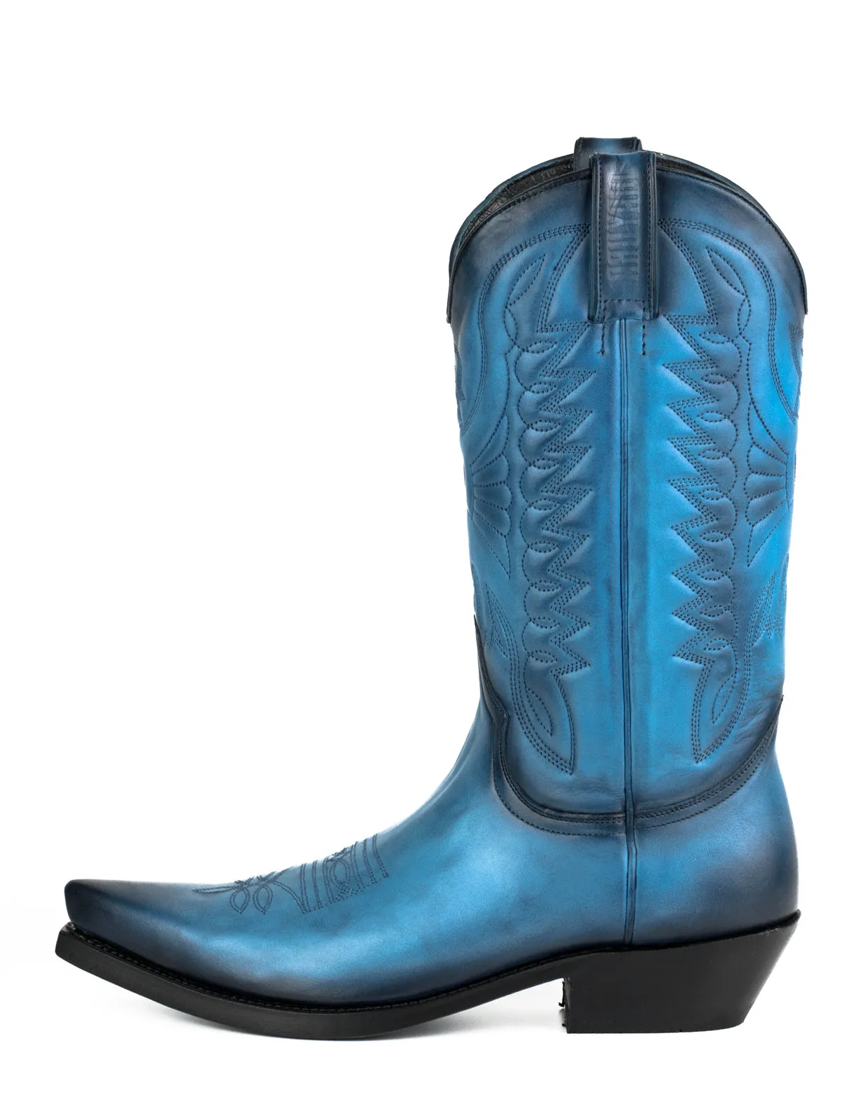 Cowboy Boots for Women and Men Handcrafted Blue Leather 1920s Texans