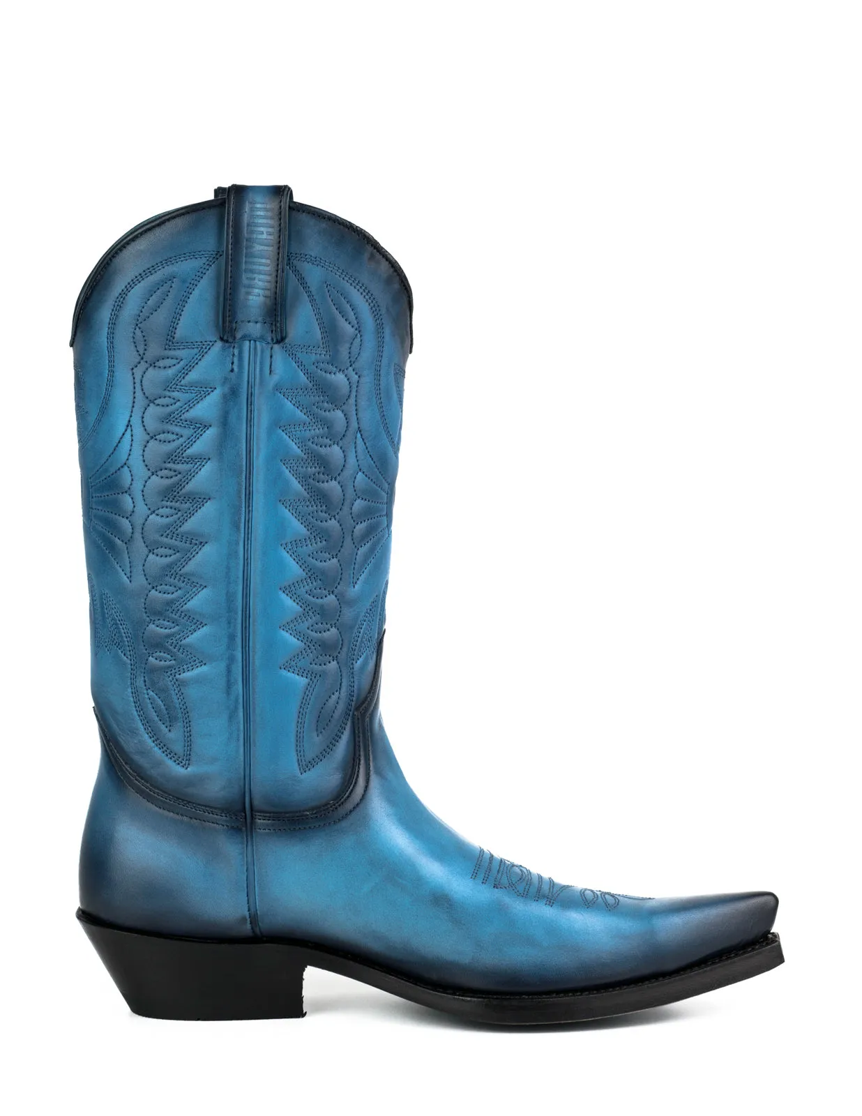 Cowboy Boots for Women and Men Handcrafted Blue Leather 1920s Texans