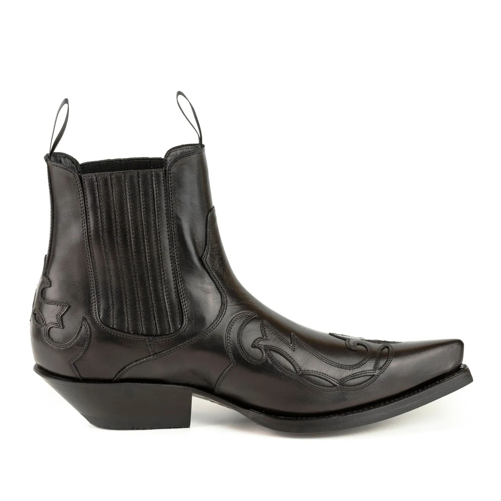 Cowboy Boots or Ankle Boots for Women and Men Handcrafted Black Leather Urban 1931
