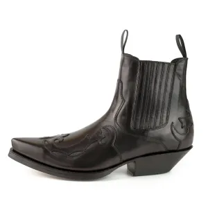Cowboy Boots or Ankle Boots for Women and Men Handcrafted Black Leather Urban 1931
