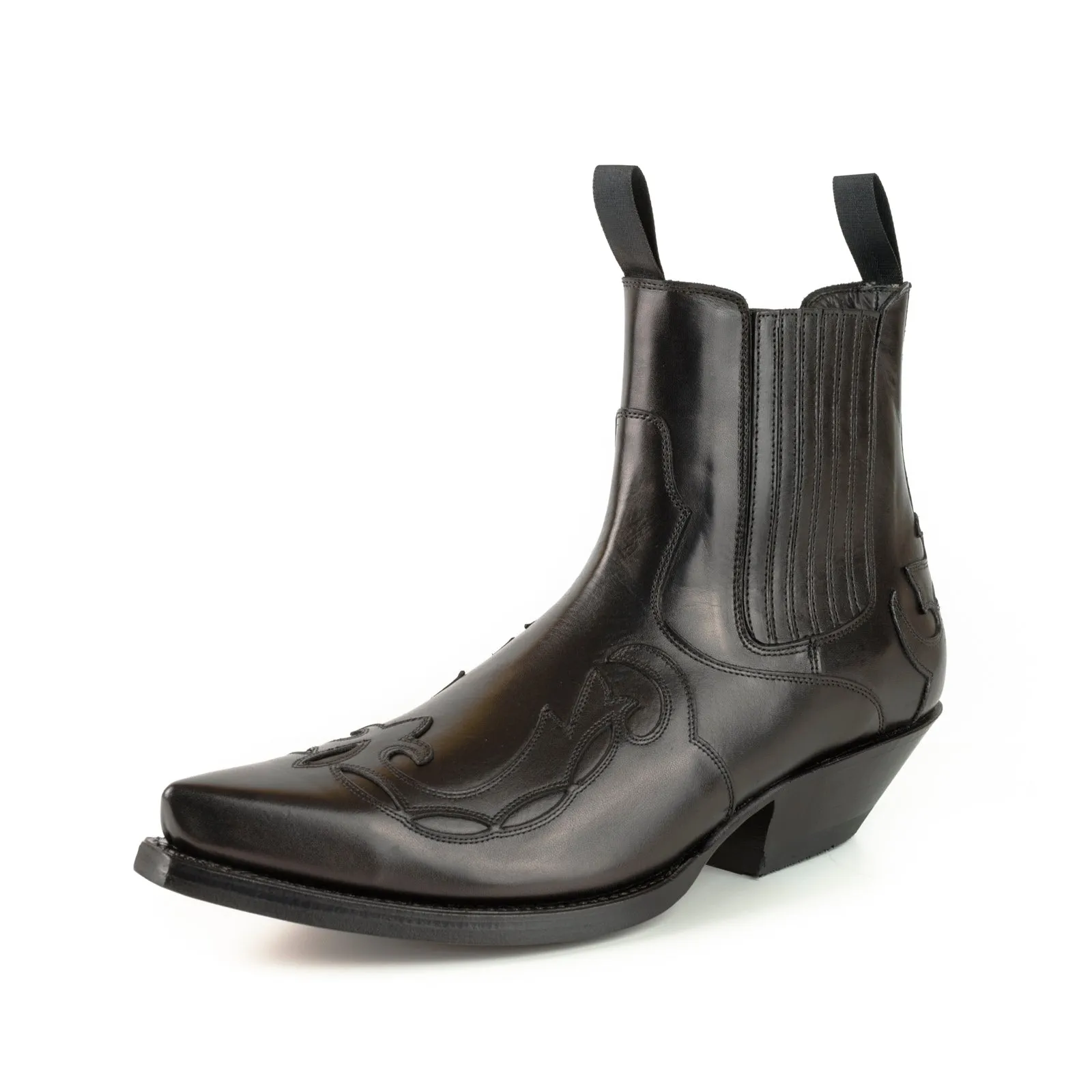 Cowboy Boots or Ankle Boots for Women and Men Handcrafted Black Leather Urban 1931