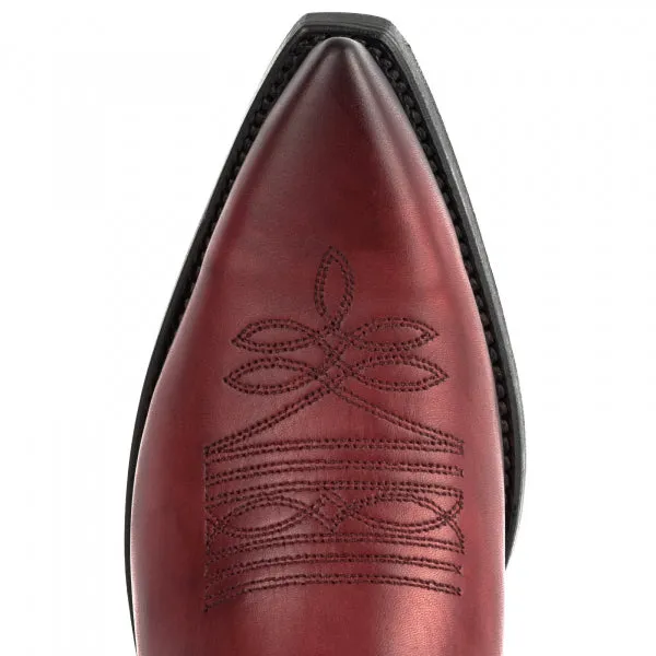 Cowboy Boots Women and Men Handcrafted Red Leather 1920- 15-18C Texanas