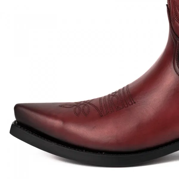 Cowboy Boots Women and Men Handcrafted Red Leather 1920- 15-18C Texanas
