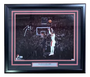 Damian Lillard Signed Framed 16x20 Portland Trail Blazers Spotlght Photo BAS