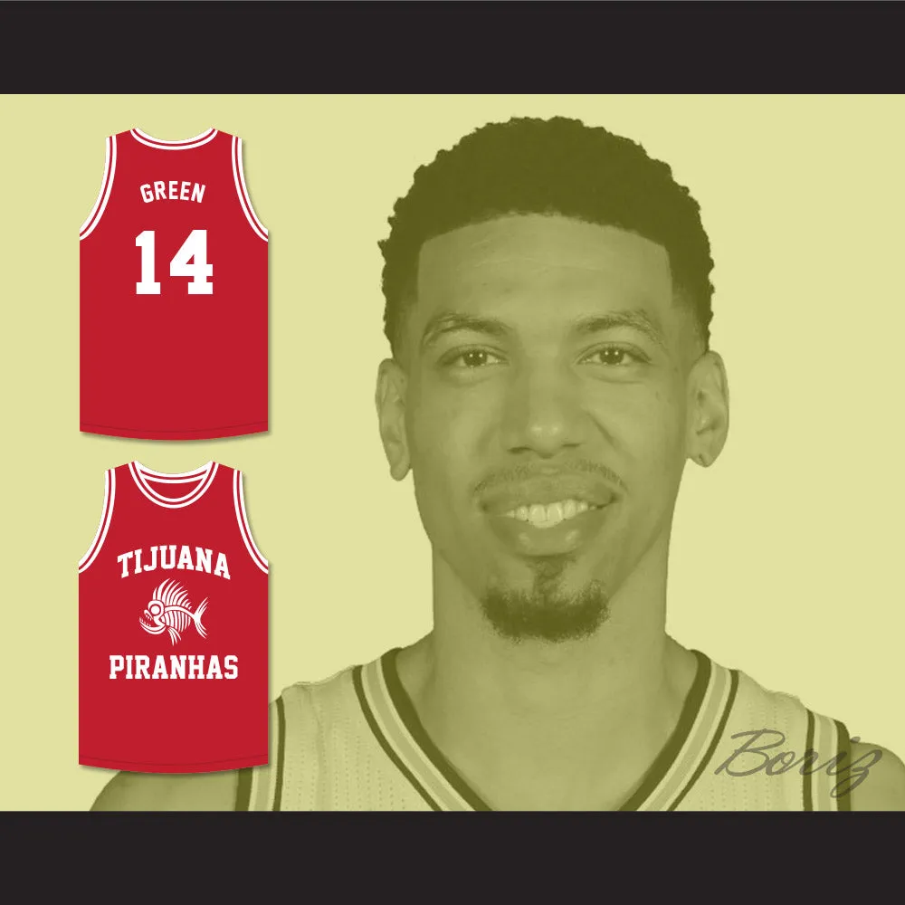 Danny Green 14 Tijuana Piranhas Red Basketball Jersey Mexican Expansion Team