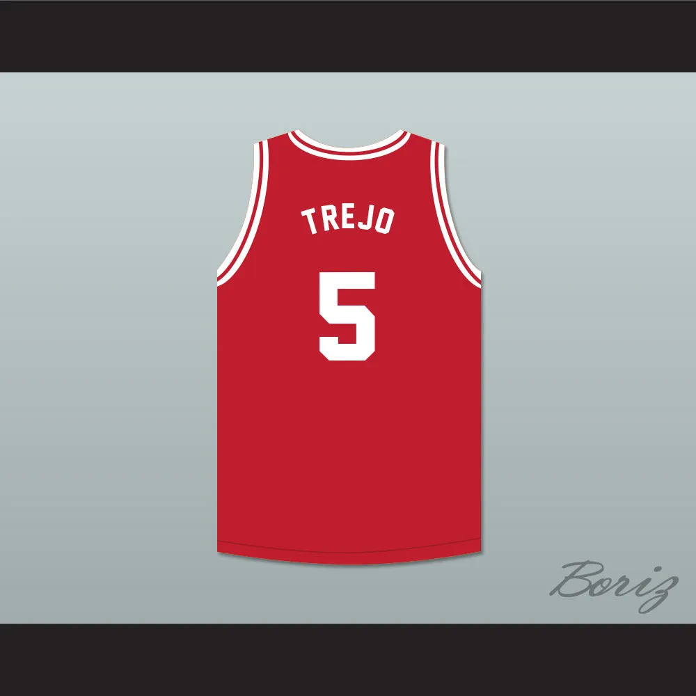 Danny Trejo 5 Tijuana Piranhas Red Basketball Jersey Mexican Expansion Team