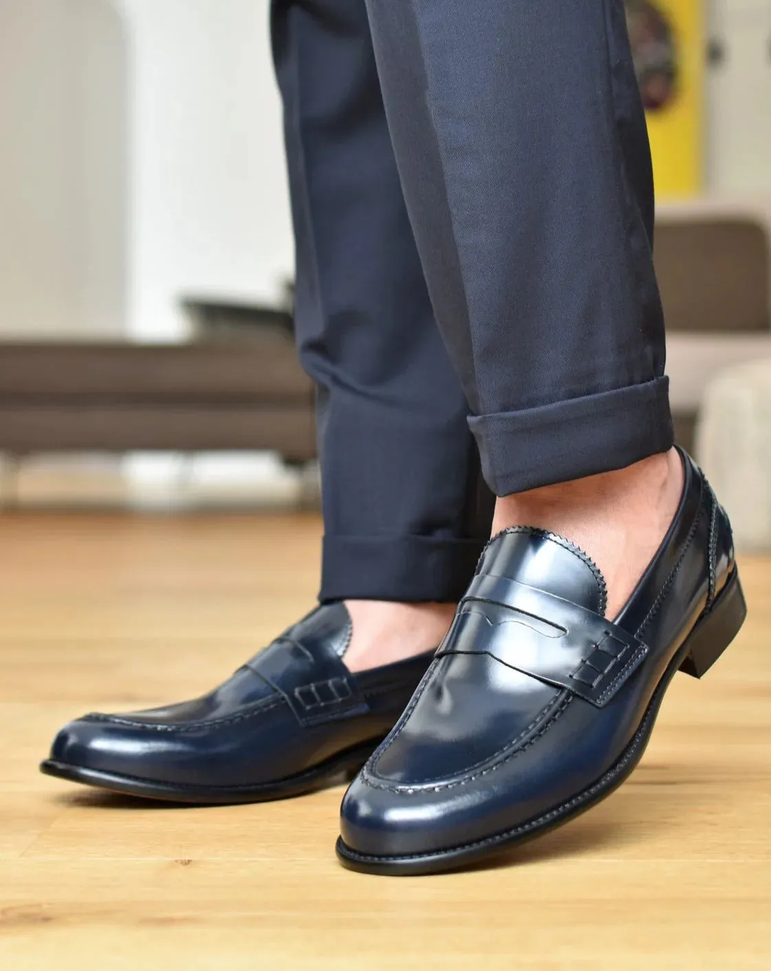 Dark VERNAZZA - Navy Abrasivato