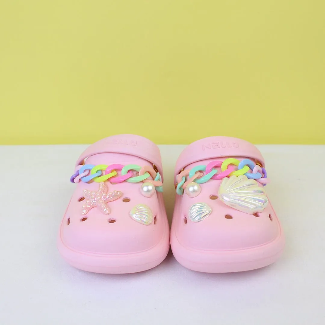 Dashing Pink Luxury Kids Clogs