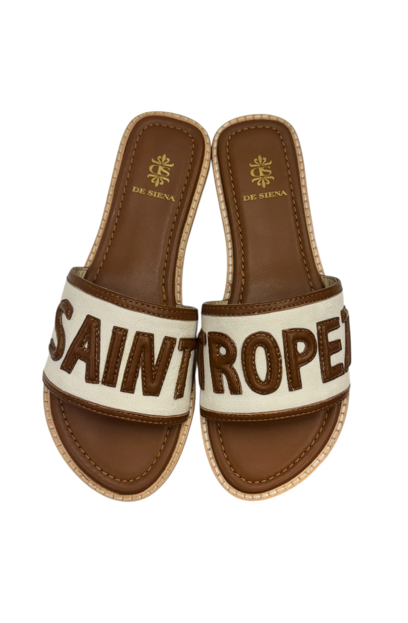 DE SIENNA Saint Tropez Off-white Slip On Sandals