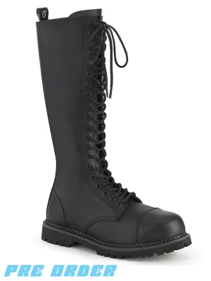 DEMONIA RIOT-20 - BLACK VEGAN LEATHER ✰ PRE ORDER ✰