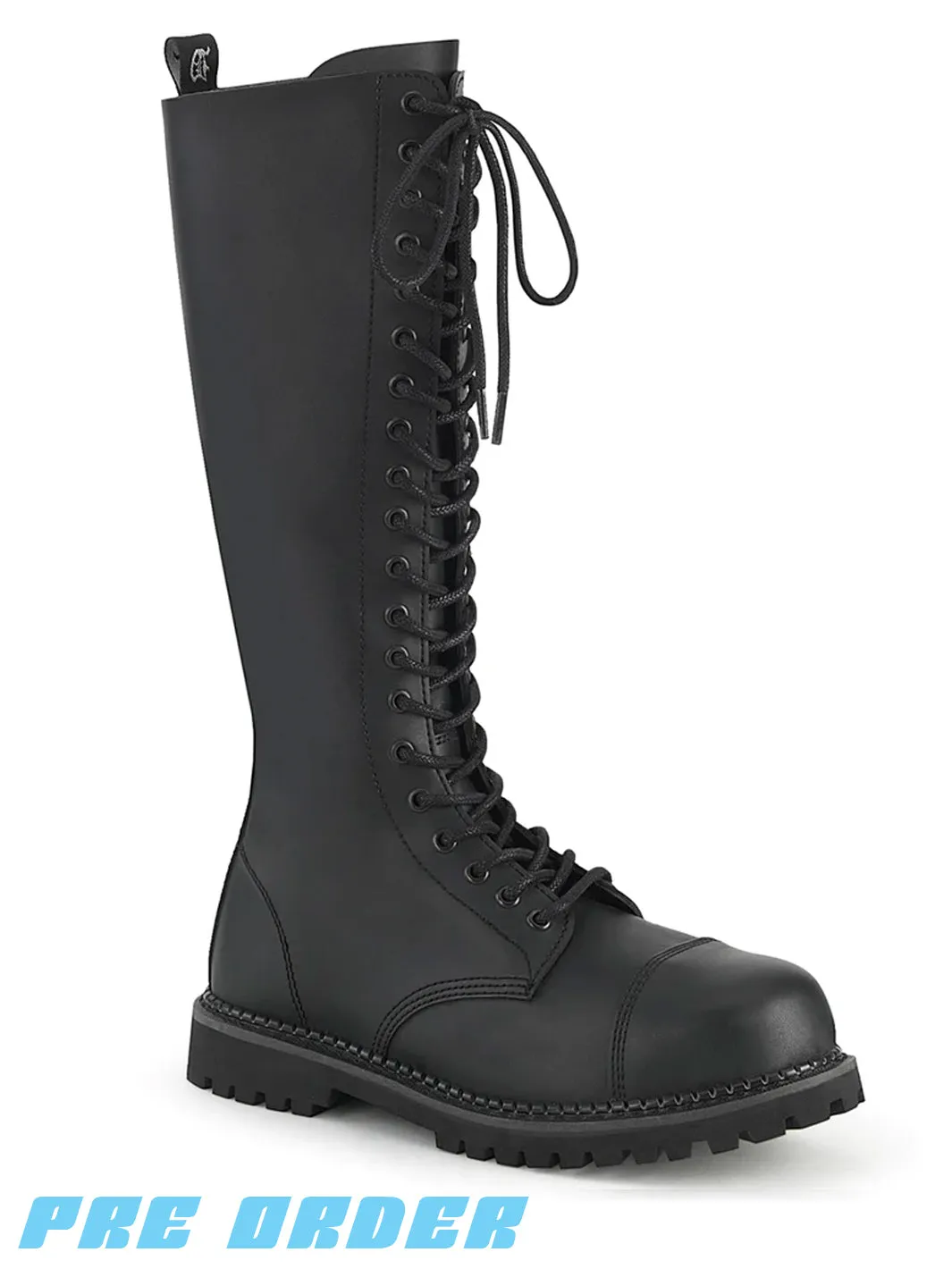 DEMONIA RIOT-20 - BLACK VEGAN LEATHER ✰ PRE ORDER ✰