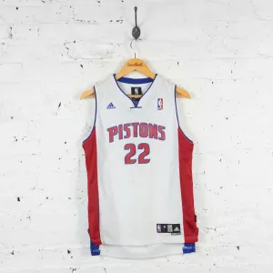 Detroit Pistons Signed Adidas Prince Basketball Jersey Vest - White - L Boys